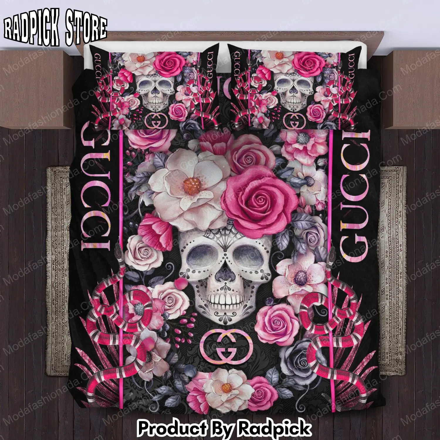 Radpick skull gucci bedding sets rp3272299